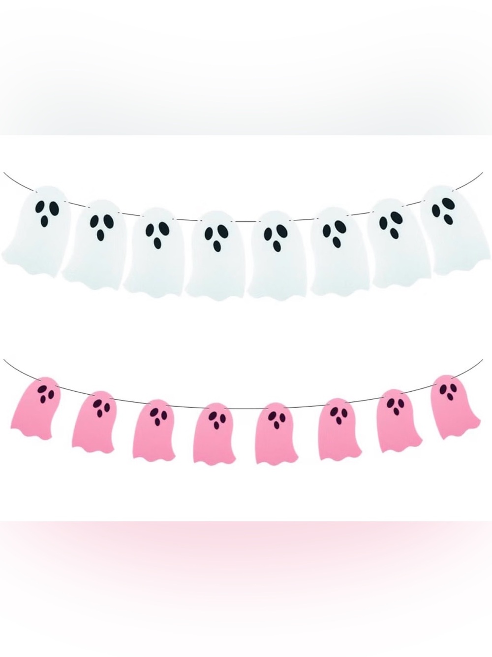 2 Pack White Pink Ghost Garland
